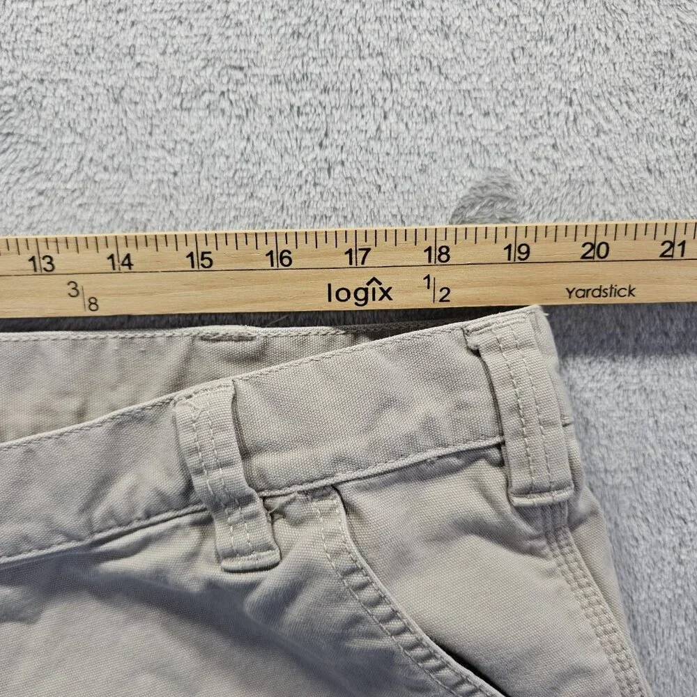 Carhartt Short Mens 40 Tan Relaxed Fit Rugged Canvas Utility Work Wear BS3652-M